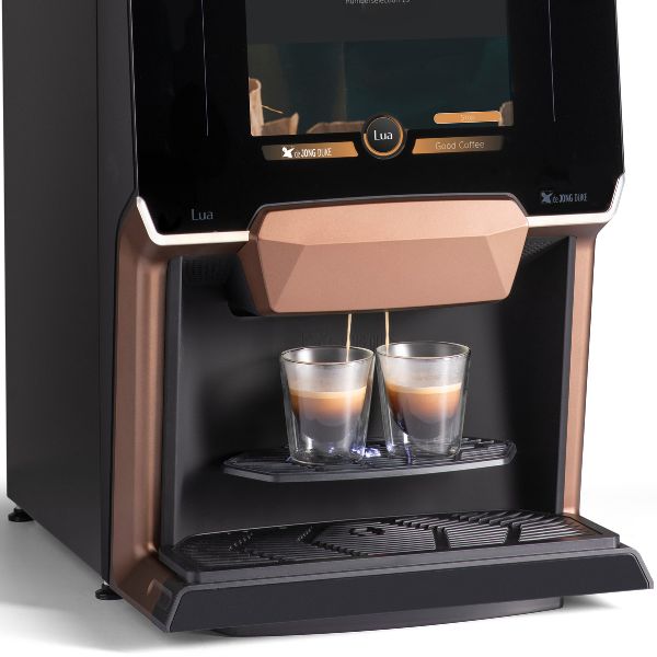 Compact countertop touchscreen espresso machine